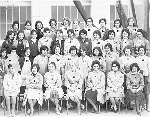 SIDI BEL ABBES COLLEGE MODERNE DE JEUNES FILLES 1960 2 EME M1